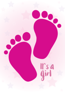 Baby-girl-fødder-gratis-babyplakat