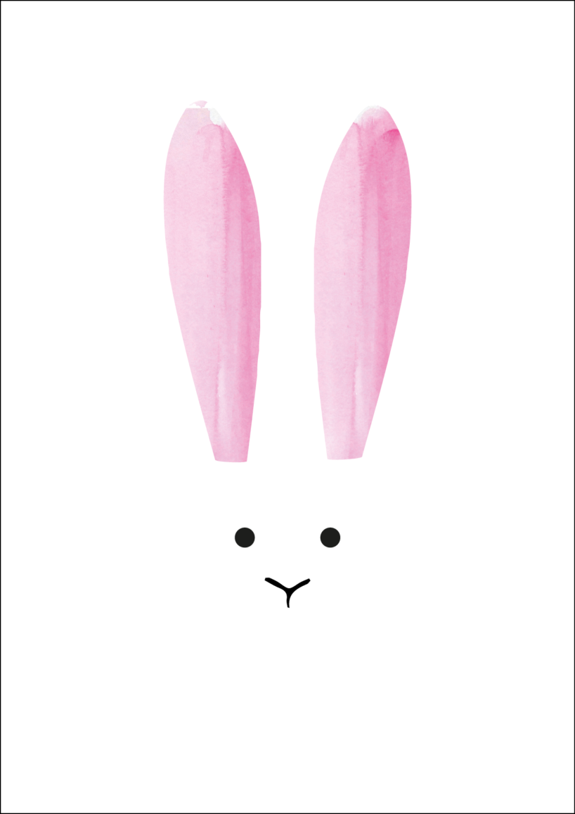 Gratis kanin, Kanin plakat, Gratis plakat med kanin, børneværelset, indretning til børneværelset, børneværelset plakat,