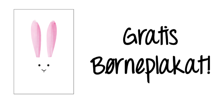 gratis plakat, gratis børneplakat, gratis babyplakt, plakat med kanin, plakater med kanin, hvid kanin plakat, plakat med hvid kanin