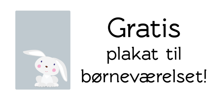 gratis plakat, gratis børneplakat, plakat til børn, børneplakat, plakat med kanin, gratis plakat med kanin,