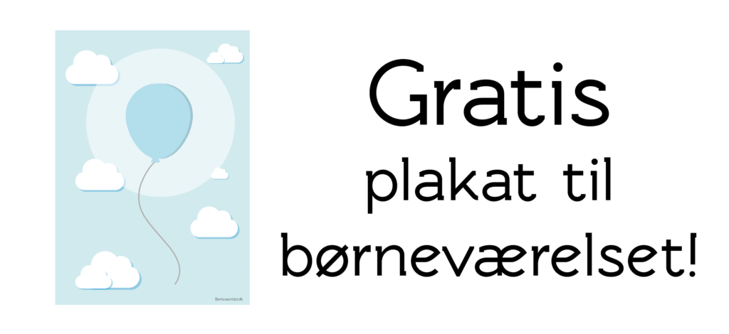 Ballon plakat, baby plakat, baby plakat til børneværelset, plakat til børn, plakat til børneværelset, gratis plakater, gratis børneplakater, blå ballon, blå ballon plakat