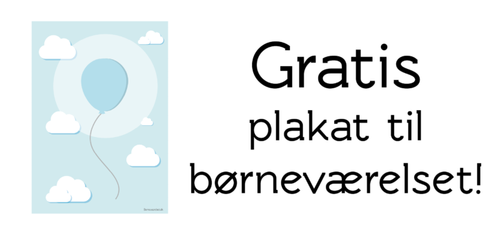 Ballon plakat, baby plakat, baby plakat til børneværelset, plakat til børn, plakat til børneværelset, gratis plakater, gratis børneplakater, blå ballon, blå ballon plakat