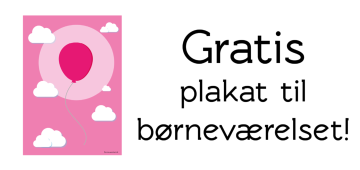 gratis plakat til børn, gratis plakat, gratis børneplakat, plakat til pigeværelset, plakat med ballon, ballon plakat, lyserød ballon plakat, børneværelset, pige værelset, søde plakater, plakater til piger