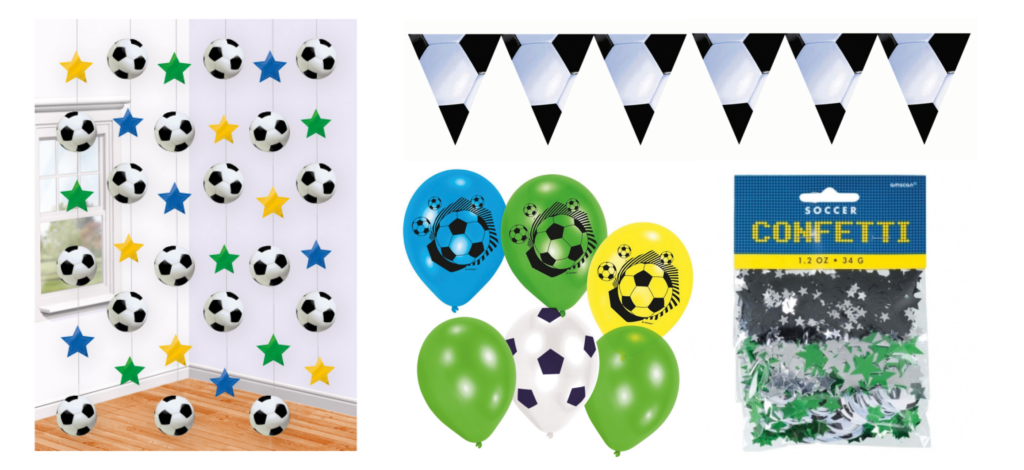 Fodbold balloner, balloner med fodboldte, fodbold fødselsdag,