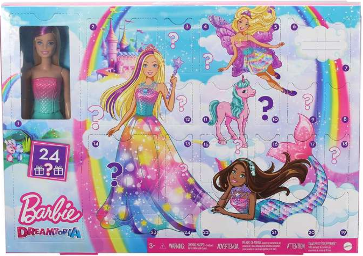 barbie julekalender, julekalender med barbie, legetøjsjulekalender, legetøjsjulekalender til piger, Barbie julekalender til piger