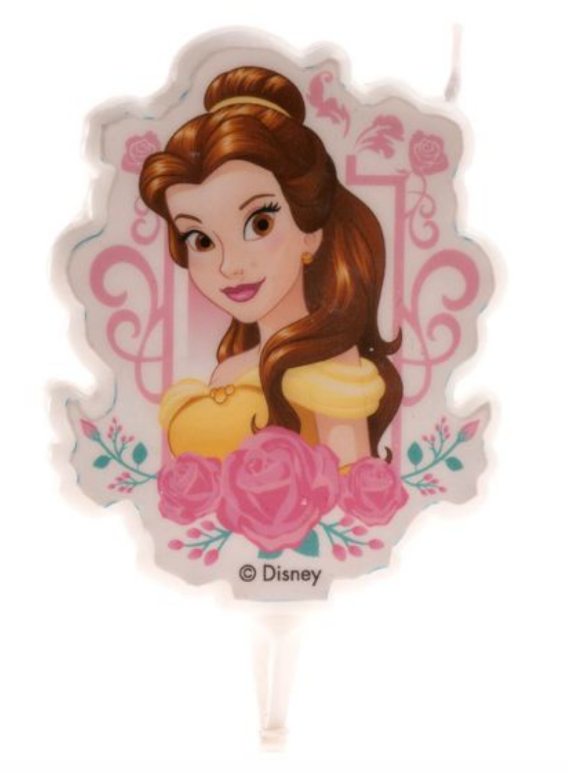 Bella kagelys, Disney prinsesse lys, Prinsesse fødselsdag, kagepynt med prinsesser, prinsesse kagepynt