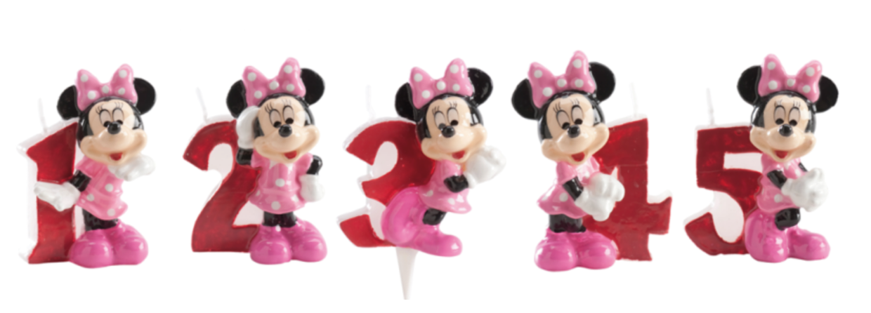 Minnie Mouse kagelys, Kagelys med Minnie Mouse, Minnie mouse fødselsdag, Kage med Minnie Mouse
