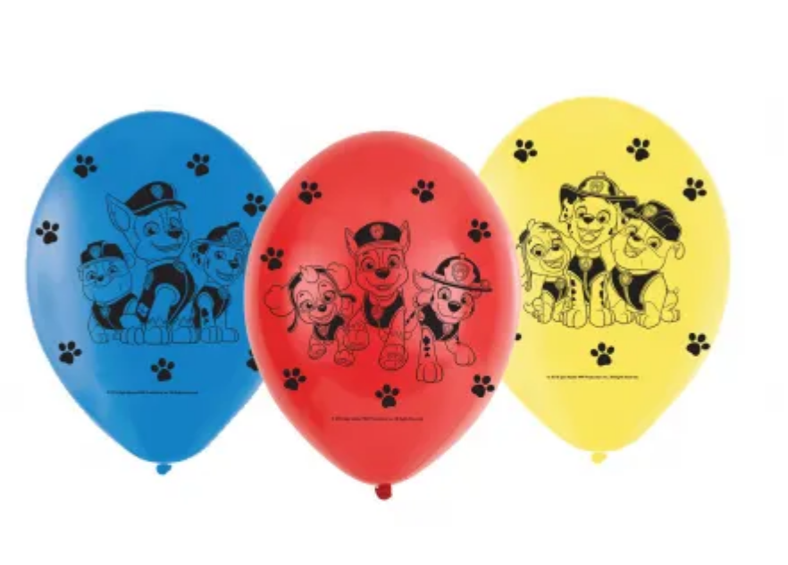 Paw Patrol balloner, balloner til børnefødselsdagen, fødselsdagsballoner