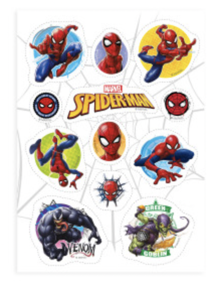 Spiderman muffins, muffins med spiderman, spiderman kage, fødselsdag med Spiderman, mini sukkerprint med spiderman,