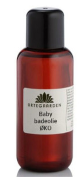 økologisk baby olie, baby olie økologisk, olie økologiks, økologisk babypleje, Urtegaarden baby olie, baby olie fra Urtegården, organic babyolie