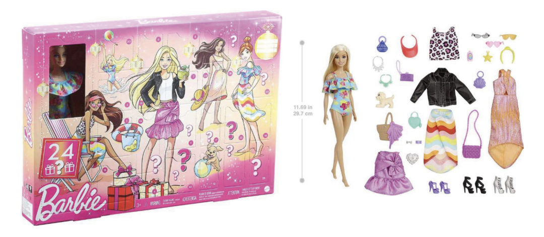 Barbie julekalender, julekalender med barbie, Julekalender til piger 2021, bedste julekalendere til piger 2021,