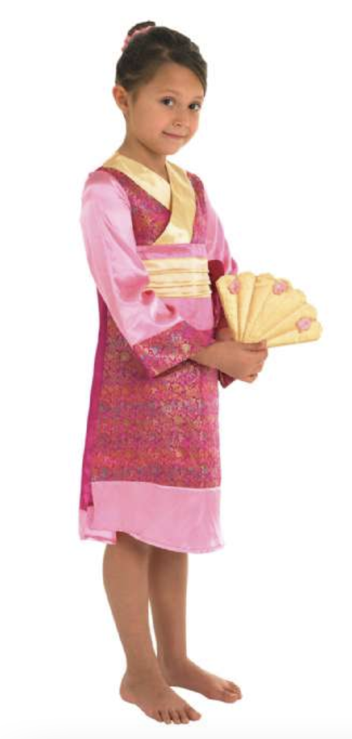 Orientalsk kostume, asiatisk prinsesse kostume, Orientalsk prinsesse kostume, fastelavnskostume til piger, pige fastelavnskostume,