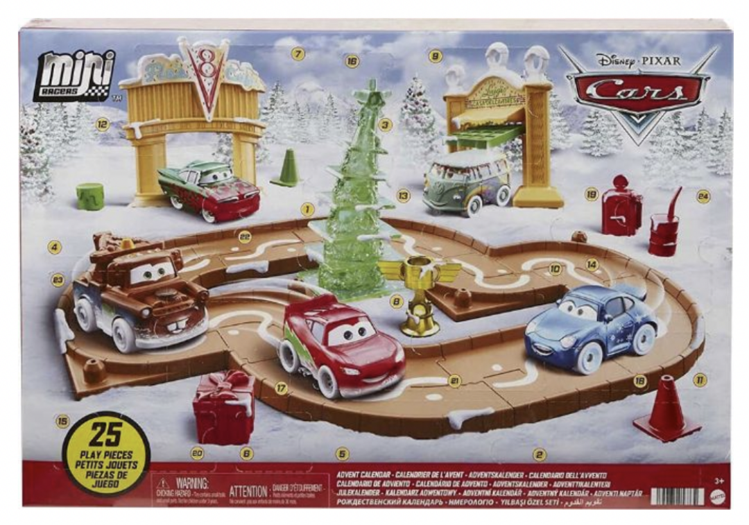 Biler julekalender, Julekalender med Cars, Disney julekalender, Disney pixar julekalender, Anderledes julekalendere til drenge, 2023 julekalender