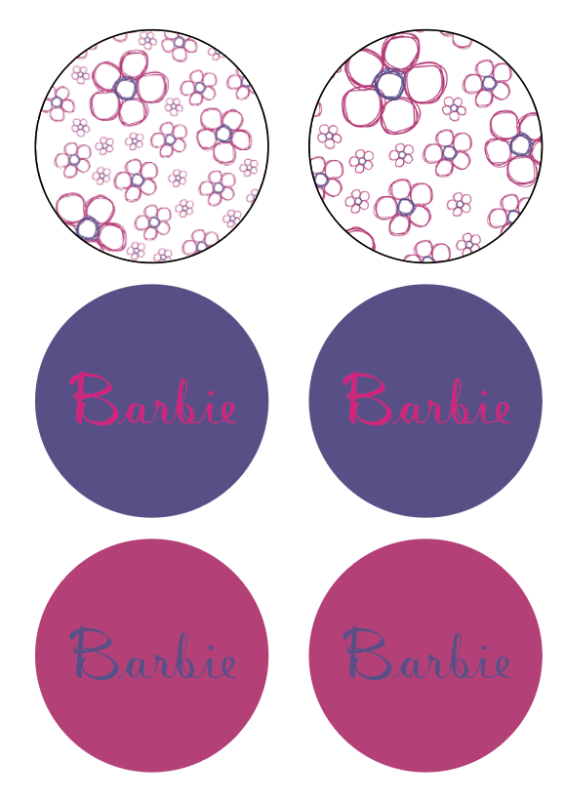 Barbie kagepynt, hjemmelavet barbie kagepynt, gratis Barbie fødselsdags pynt, Barbie fødselsdag, pige fødselsdag, print selv fødselsdagsinvitation, pige fødselsdagsinvitation