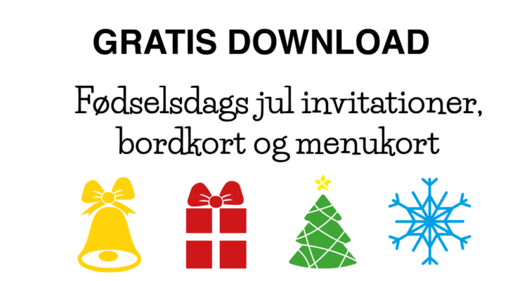 Jule fødselsdag, invitationer til jule fødselsdag, gratis fødselsdagsinvitationer, gratis fødselsdags indbydelser, fødselsdag med jule tema, Gratis bordkort, Gratis menukort til fødselsdag, børnefødselsdag, juletema fest,